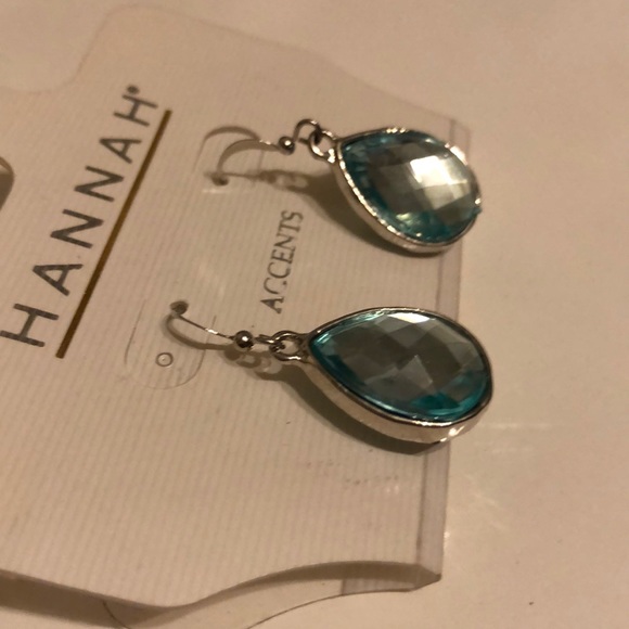 Designer Hannah earrings blue teardrops - Picture 4 of 4